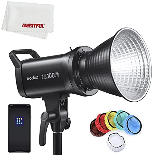Godox SL100Bi 100W 2800-6500K Weiß Gelb Version LCD-Panel LED-Videoleuchte Kontinuierlicher Ausgang Bowens Mount Studioleuchte (SL100Bi)