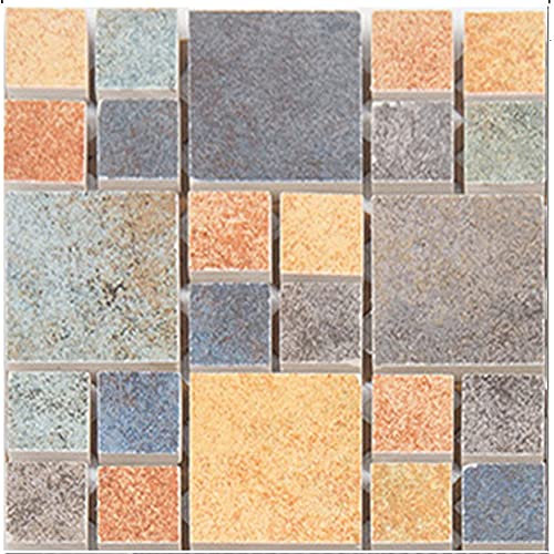 Hiser Rectangle Adhésive Décorative à Carreaux pour Salle de Bains et Cuisine Stickers Carrelage, Motif de Mosaïque 3D Marbre Imperméables Adhésive Décoration, 10x10cm (Mosaïque 1,10Pièces)
