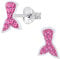 Laimons Mädchen-Ohrstecker Meerjungfrau Flosse Meerjungfrauflosse 8mm mit Glitzer aus Sterling Silber 925 (Pink)