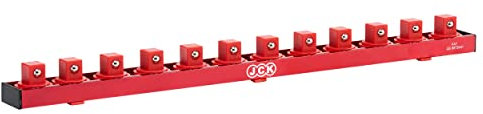 JCK 1/2 Drive Aluminum Socket Holder Organizer, Unique Designed Rack, Moveable Secure Socket Combination Toolbox Storage