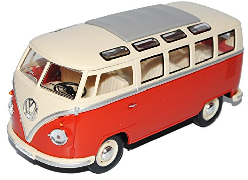 Kins-mart Volkwagen T1 Rot Weiss Samba Bully Bus 1950-1967 1/24 Modellcarsonline Modell Auto
