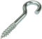 AERZETIX - C57970 - Juego de 25 ganchos cáncamos acodados para atornillar Ø3x20mm en forma C - gancho abierto con tornillo autorroscante - en acero galvanizado - color plata