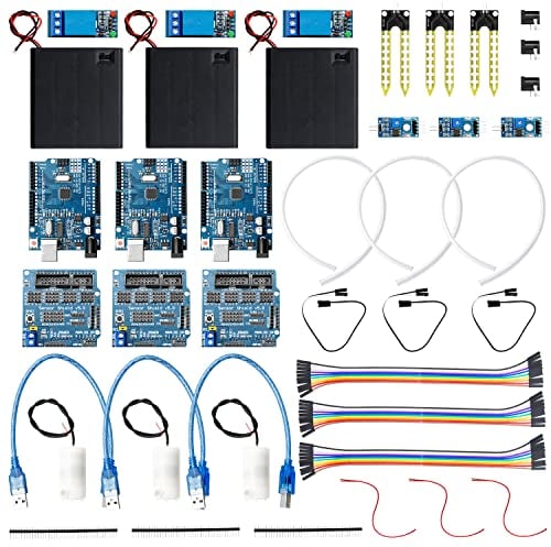 AZDelivery 3x Pflanzen-Bewässerung-Set V 5.0 SENSOR Automatisches Bewässerungsmodul DIY-Kit Bodenfeuchteerkennung automatische Wasserpumpe