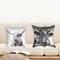 Ulticool - Kissenhülle - Schottischer Hochländer Kuh - Set von 2 Motiven – 45 cm x 45 cm - Dekokissen ohne Füllung - Kissenbezug Zubehör für Sofa/Bett - Schwarz Weiß