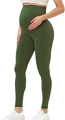 Buttergene Damen-Umstandsleggings über dem Bauch, Schwangerschafts-Leggings, Yoga-Hose, Workout, Schwangerschafts-Leggings, Groß