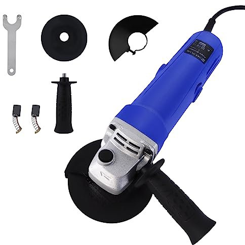 Angle Grinder 900W, Power Tool for Cutting, Grinding and Polishing, with 115mm Grinding Wheel, Side Handle, 230V Electric Angle Grinder (with Spanner and 2M Power Cable)