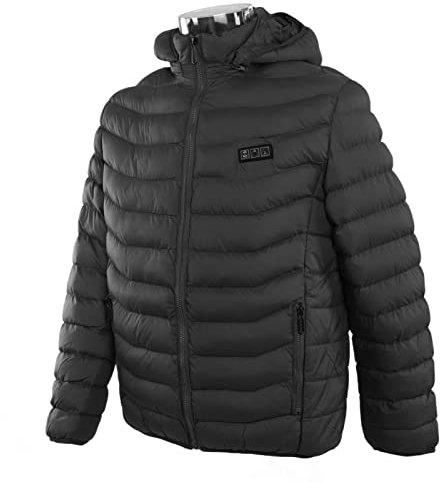 Beheizte Jacke mit 11 Bereichen, Beheizter Mantel mit Intelligenter Temperaturregelung, Waschbar, Warm Halten, 3-Stufen-Heizung Zum Angeln (S)
