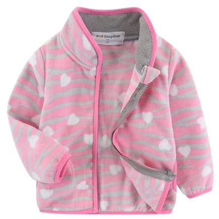 Mud Kingdom Kinder Fleecejacke Reißverschluss Stehkragen Leichte Outdoorjacke