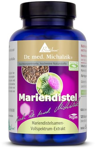 Mariendistel nach Dr. Michalzik, 1200 mg Mariendistel-Extrakt, 120 Kapseln | 1200 mg Mariendistel-Extrakt • eigene deutsche Produktion • ohne Zusätze