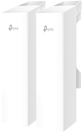 TP-Link Omada Point to Point Wireless Bridge Outdoor | 5GHz | 867Mbps | PtP&PtMP | 1km, 0.6mile | 3 Gigabit Ports | PoE or DC Powered | IP65 Weatherproof | Preconfigured, Plug&Play(EAP211-Bridge KIT)