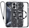 Kokio Handykette für iPhone 15 Pro Max Hülle Glitzer, [Kompatibel mit MagSafe] Magnetisch Handyhülle für iPhone 15 Pro Max mit 2 Stück Schutzfolie Stoßfeste Silikon TPU Schutzhülle, Schwarz