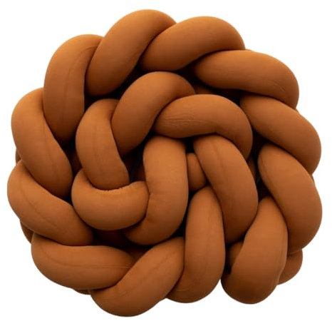 CuteCraft Meliboo Dekokissen, flauschig, geflochten, Höhe bis 17 cm, handgefertigt in Europa, dekorativer Zopf, Premium, skalierbar, Öko-TEX, viele Farben (Karamell, 2 m), WK0001
