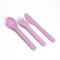Ökolution Lot de 54 couverts en plastique - 18 couteaux, fourchettes, cuillères, durables et stables - Rose - RPET - En plastique recyclé