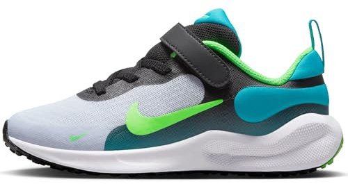 Nike Revolution 7 (PSV), Sneaker Unisex-Bambini, Black/Green Strike-Football Grey, 25 EU