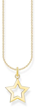 Thomas Sabo Kette mit Stern-Anhänger vergoldetes Silber KE2222-413-39