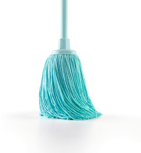 Blue Dolphin - Fregona Microfibra reciclada Super Absorbente con Rosca Universal Cabezal Extragrande 22 cm sostenible Ideal para Limpieza del hogar y Suelos