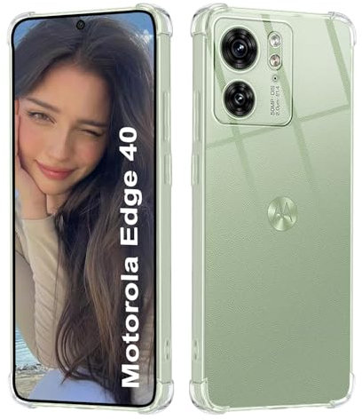 ISOI - Funda Compatible con Motorola Edge 40 5G, con Parachoques de Airbag a Prueba de Golpes Protección Completa,Carcasa Protectora de Silicona TPU Suave Ultrafino - Transparente