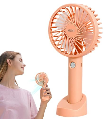 Ventilador portátil Xinhuju Ventilador portátil | Ventilador personal con base - Ventilador portátil para exteriores, ventilador personal recargable de 3 velocidades con base