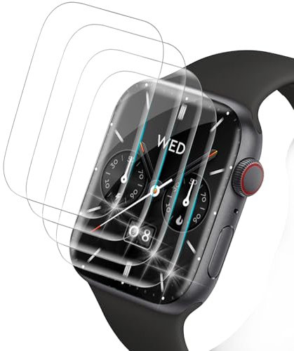 Schutzfolie für Panzerglas für Apple Watch Series 7/8/9 45mm, 4 Stück Anti Kratzer Flexible TPU für Apple Watch 9 45mm Schutzglas, HD Anti-Fingerprint Displayfolie für Apple Watch 8 45mm Displayschutz