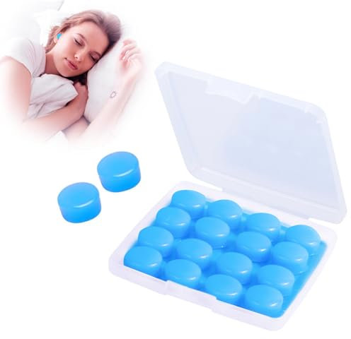 FUZVOL 8 Pairs Silicone Ear Plugs for Sleeping Soft Noise Cancelling Earplugs with Case Reusable Moldable Gel Ear Plugs for Sleeping, Swimming, Studying, Travelling