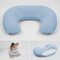 PaLulli® Musselin Stillkissen Stillkissenbezug aus 100% Musselin Baumwolle - Stillkissen für Baby, Stillhörnchen Baby, Stillkissen Atmungsaktiv & Waschbar, Stillkissen (Blau)