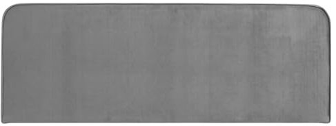 IDIMEX Kopfteil NOVARE mit Wandbefestigung in Grau - Headboard 160 cm, gepolstertes perfekt für Boxspringbetten, weicher Stoffbezug, samt, runde Ecken