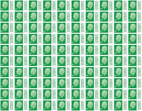 Albian Trading 2nd Class Stamps (100 Pack) - Barcoded Self Adhesive UK Letter Postage Stamps for Postage - (100 Total)
