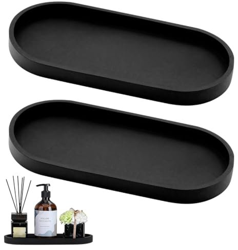 2 Piezas Bandeja Baño, Bandeja Antideslizante de Cuarto de Baño, Antideslizante de Cuarto de Baño, Bandeja Decorativa para Salón, Dormitorio, Lavabo, Bañera y Fregadero de Cocina