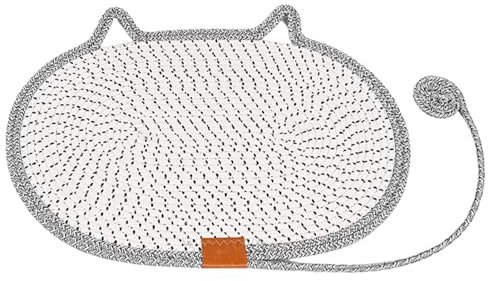 Rascador para gatos – Tabla de rascar de cuerda de algodón – Juguete lavable para gatos para interior y exterior con protección de esquinas para suelo, casa, cama, sofá y mesa