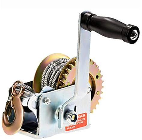Cabrestante manual de alta resistencia con capacidad de 800 libras, cabrestante for barco con cable de acero de 8 m y gancho, cabrestantes de elevación manuales for remolques de barco, vehículos todo