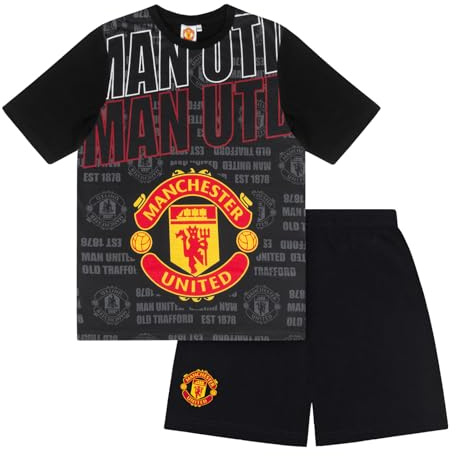Manchester United Boys Pyjamas Short Kids OFFICIAL Football Gift