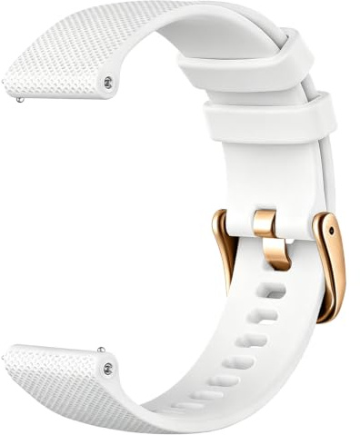 Sundara 18mm 19mm 20mm 22mm weiches Silikon Ersatz Armband Kompatibel mit Garmin/ID205L/Galaxy/Huawei/Amazfit/Coros Watch Uhrenarmband Unisex