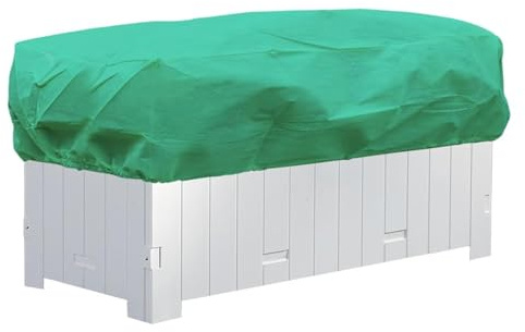 Frostschutzhaube - Pflanzenschild rechteckig 100 x 40 x 45 cm, Gewächshausdecke, nachhaltiger Vliesstoff | Atmungsaktiver Winter-Blumenkasten für Balkon, Garten,