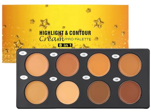 Cremige Abdeckstift Palette 8 verschiedene Farbtöne mit voller Deckkraft
