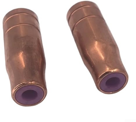 MIGMAG Gasdüsen für Brenner 1415150 Schweißdüse 15AK Kompatibel mit Typ 14/15 AK 15 MB 15 Standard Fülldraht Schweißbrenner aus Kupfer und Keramik 2 Stück