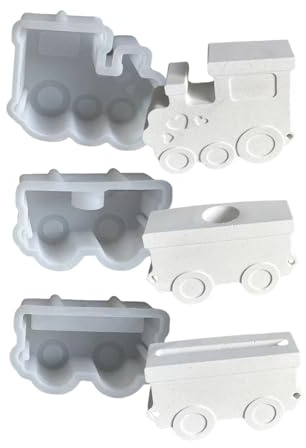 Lodoot Kreative Ornament-Silikon-Bastelform, Kunstharz, Zug-Serie, Kerzenhalter-Formen für die Herstellung von Kerzenständern