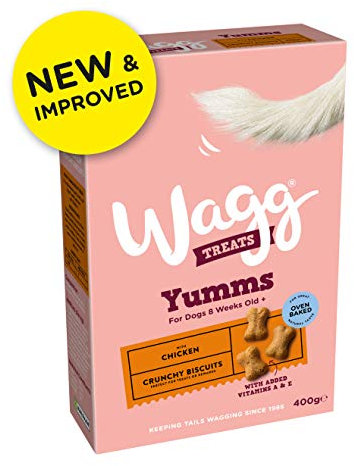 Wagg mmms Dog Biscuits with Chicken, 5 x 400 g