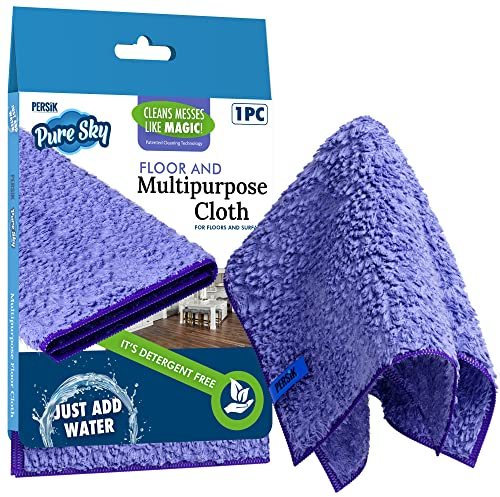 Pure-Sky Magic ULTRA Microfiber Towel – JUST ADD WATER No Detergents Needed - Multipurpose Microfiber Cloth - Stick-Attachable for Microfiber Mop, or Handheld Microfiber Towels to clean any Surfaces