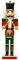 Sikora NK-D aufwändig gestaltete Deko Nussknacker Figur aus Holz, Farbe/Modell:D02 rot/grün - TROMMLER, Höhe in cm:Höhe ca. 36 cm