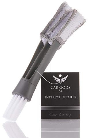 Car Gods 2-in-1 Interior Detailing Brush - Vent Cleaner & Hard Brush