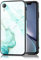 NALIA Hartglas Hülle kompatibel mit iPhone XR, Marmor Design Hard-Case aus 9H Tempered Glass & Silikon Bumper, Kratzfeste Motiv Handyhülle Phone Cover Schutzhülle Handy-Tasche, Farbe:Türkis Gold
