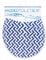 YöL Padded Soft Blue ZigZag Design Toilet Seat Cover