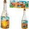 3 Stück Glas - Lichterflaschen Motiv frei wählbar 6 Stück LED Pirat - Piratenschiff & Schatztruhe inkl. Name - Timer Funkiton - LICHT Dekoflaschen /..