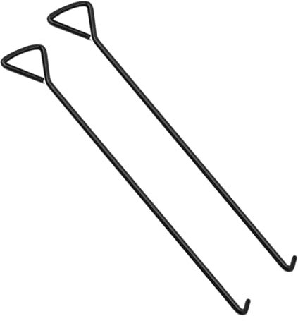 MaxAwe 2 Stk 100cm Kanaldeckelheber, Kanalhaken Schachthaken Gullihaken Schachtdeckelhaken Schachtdeckelheber Kanaldeckelheber Haken Für Kanaldeckel