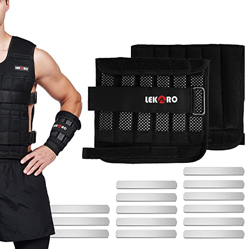 Handgelenk Armgewichte, verstellbares Handgelenk-Gewichte, Abnehmbares Handgelenk-Knöchel-Gewicht für Männer und Frauen, Geeignet für Fitness, Gehen, Joggen, Übung, Laufen, 1Paar 2Stück (MAX 3kg)