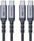 SUMPK Paquete 2M USB C a USB C 2, cable de carga rápida 100W C a c, C 3.1 gen 2 10gbps marca electrónica de carga rápida de transmisión de datos de alta velocidad, 4K@60Hz Salida de vídeo