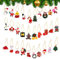 Small Resin Miniature Christmas Tree Ornaments Christmas Hanging Ornaments Set Santa Claus Snowman Angels 30PCS Mini Christmas Tree Tiny Hanging Decorations for Christmas Decoration Party Supplies