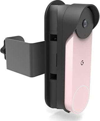 Aokicase Anti-Theft Google Nest Doorbell Doorbell Door Holder, No-Drill Mounting Bracket for Google Nest Cover Holder Not Block (Black) A372