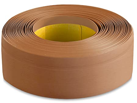 HPFloor Weichsockelleiste in verschiedenen Farben und Größen - wasserfestes selbstklebendes Winkelprofil für Fußleisten (10m Buche)