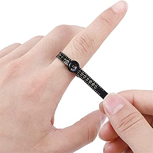 Generic Ring Size Measuring Tool 1-17 USA Ringgröße, Schwarz, Modern, Kunststoff, Ringgrößenschieber, Tischplatte, As Shown